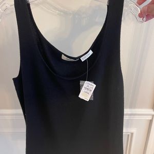 New with tags Neiman Marcus cashmere black tank.